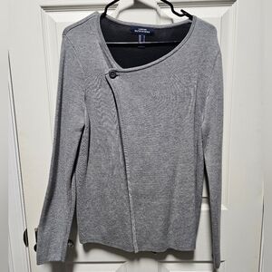 Lands' End Outfitters Women's Gray Asymmetrical Cardigan - Size Small